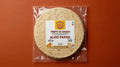 Homemade aloo papad sealed in transparent pouch packing ready to fry