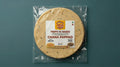 Homemade Chana daal papad sealed in transparent pouch packing ready to fry